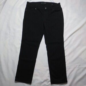 CHICO’S womens JEANS black DENIM pants STRAIGHT LEG career CASUAL SIZE 2R
